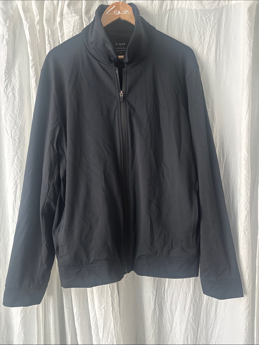 Ol Adlo Men's Black Lightweight Zip Jacket